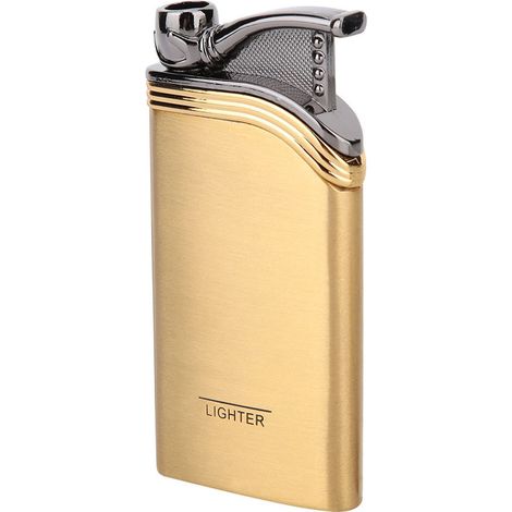 Briquet portable tendance pour homme, briquet plaqué or, cadeau idéal (1/5)