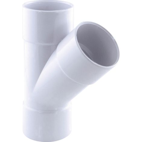Culotte femelle ø 40 mm , a 45°, couleur blanc. - Interplast (1/2)