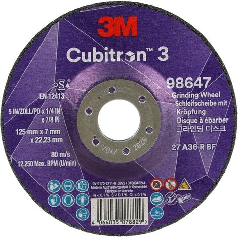 3M Schruppscheibe Cubitron™ 3 D125xS7mmKörnung 36+ ( 4000844235 )