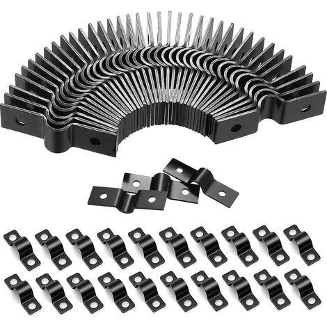 60 Pièces Collier de Serrage en U: Collier de Fixation Métal U-Tube Pince Anneau Fixation Tuyau Ø 10mm pour Câbles et Tuyaux Installation Murale DIY (1/5)