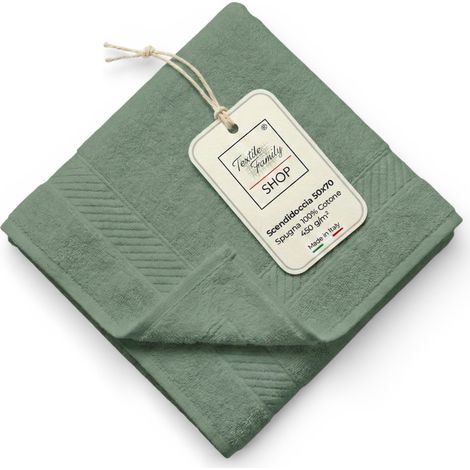 Scendidoccia Bagno Asparago 50x70 Spugna Cotone 450 g/m² - Tappetino Doccia Made in Italy