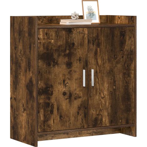 Credenza Madia Buffet Rovere Fumo 72 x 36 x 80 cm Legno ingegnerizzato CDS71754 (1/5)