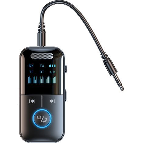 Émetteur-récepteur Bluetooth 5.4, émetteur Bluetooth sans fil 2 en 1, mini adaptateur audio Bluetooth 5.4 pour TV, chaîne hi-fi, casque, enceintes, ordinateur portable et voiture. (1/5)