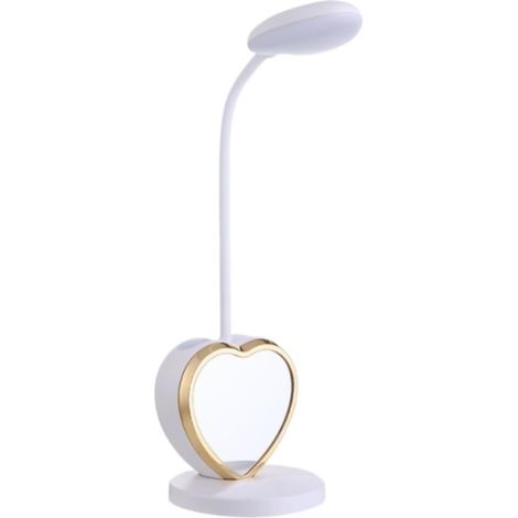 LED-Schreibtischlampe für Mädchen, augenfreundliche Tischlampe mit Stifthalter, wiederaufladbarer USB-Anschluss, 2 Farbtemperaturen für Teenager, Jungen, Studenten, Weiß
