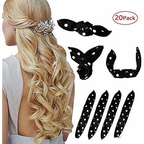 Bigoudis pour cheveux, 20 pièces de bigoudis en mousse pendant la nuit - faites des bigoudis sans chaleur (1/5)
