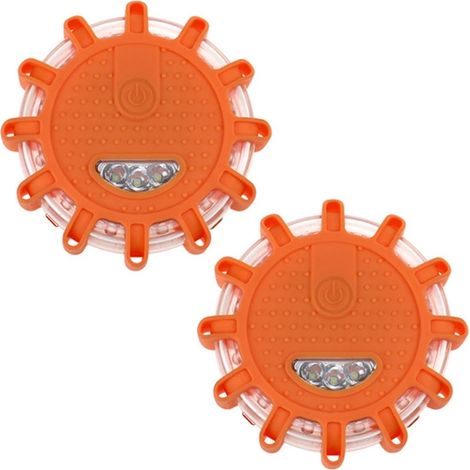 Luz De Advertencia Led - 2 Unidades - Base Magnética - 9 Modos Parpadeo - Para Coche Camión Moto - Señalización De Emergencia (1/5)