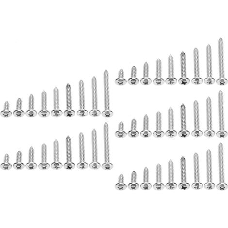 Vis autotaraudeuse inox A2 tête ronde cruciforme M6 pour tôle, longueurs variables. (1/5)