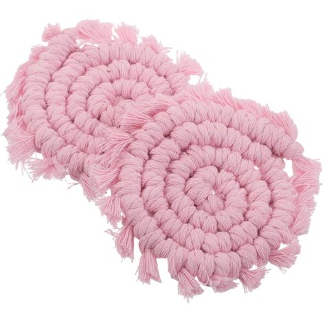 Piece Macrame Car Coasters 7cm Absorbent and Washable Non