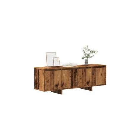 Meuble TV vieux bois 120x30x40,5 bois d'ingénierie (1/5)