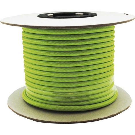 Rollo cable textil verde