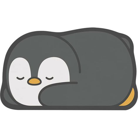 Tapis Absorbant - Tapis de Sol Non Glissant pour Salle de Bain Toilette Cuisine Entrée - Séchage Rapide - Motif Pingouin - 1 Pièce (1/5)