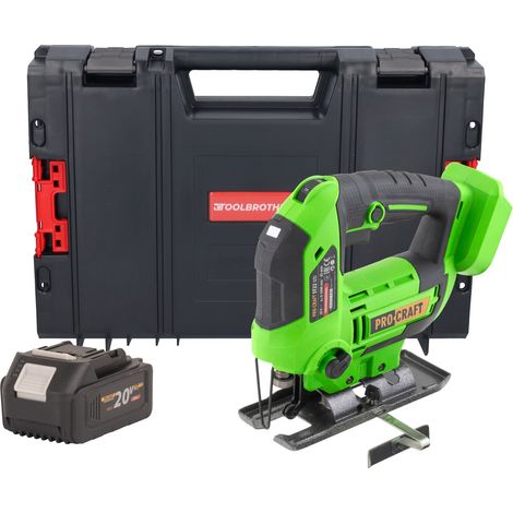 Procraft ST22 Akku Stichsäge 20 V 80 mm Brushless + 1x Akku 4,0 Ah + RHINO Toolcase - ohne Ladegerät (1/5)
