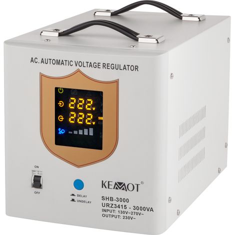 Estabilizador automático de voltaje KEMOT SHB-3000 monofásico 230 V