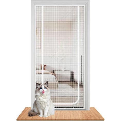 Moustiquaire pour Chats avec Porte en Fermeture éclair (1/5)