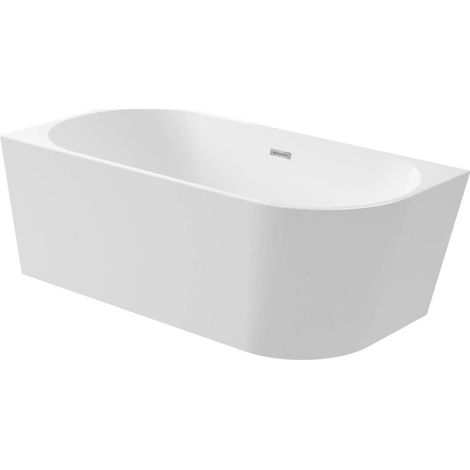 Vasca da bagno in acrilico bianco 150 cm con sifone - Delia