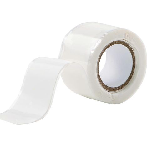 Ruban silicone auto-adhésif 2,5 cm x 5 m, étanche et auto-amalgamant, pour la réparation de tuyaux d'arrosage et de plomberie. (1/5)