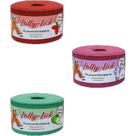 Lavanda - Sale per cavalli ai gusti mela, rosa canina e lavanda Lolly lick 750 g (1/4)