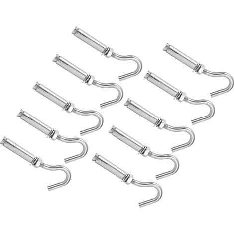Crochets d'expansion M8 inox 304, lot de 10 vis robustes à béton, brique et mur, fixation lourde pour cloisons. (1/5)