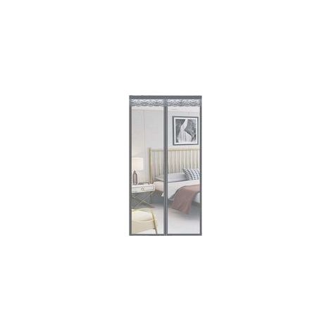 Cortina mosquitera magnética, cortina mosquitera de cierre automático, 110 x 210 cm (gris)