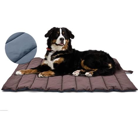 Lit grand pour chien, imperméable, intérieur/extérieur, tapis portable et pliable, lavable, 110 x 66 cm (1/5)