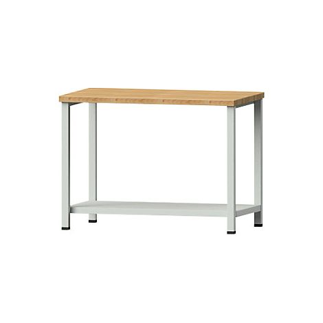 Banco de trabajo compacto  anchura 1140 mm  con repisa  fijo