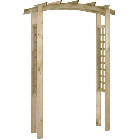 Voûte en treillis 150x60x210 cm Bois (1/5)