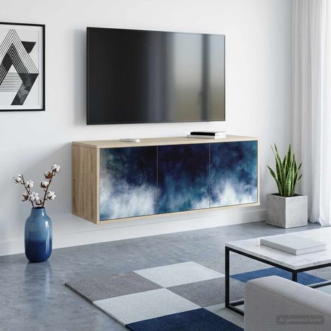vidaXL Mobile TV da Parete RAALTE 102 x 33 x 40 cm Rovere Sonoma (1/5)