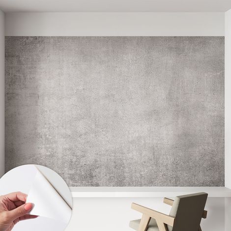 Tapete adhésive moderne pour salon et chambre à coucher Décoration rapide avec colle Motif en béton 152x104 cm (1/5)