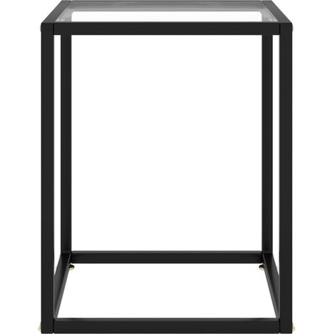 Maison Exclusive - Couchtisch Schwarz mit Hartglas 40x40x50 cm