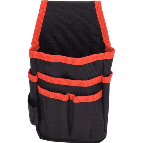 Sacoche de ceinture portable en toile Oxford pour outils de perçage, rangement pour perceuse électrique (noir et jaune) (1/5)