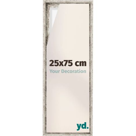 Your Decoration - Cadre flottant - Blanc Vintage - Cadre en caisse américaine pour toile sur chassis - MDF - Lyon (1/5)