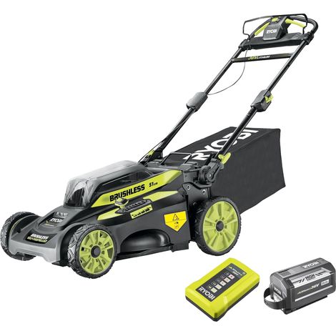 Tondeuse sur batterie 51cm de coupe RYOBI RY36LMX51A-160 - Livré avec 1 batterie 36V 6.0Ah et chargeur rapide (1/10)