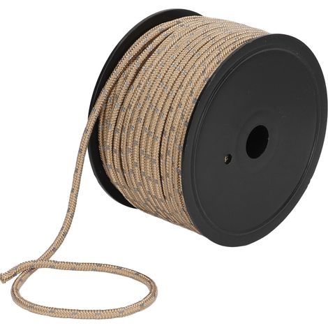 Corde de tente réfléchissante de 50 m et 6 mm de diamètre, coupe-vent, pour le camping en plein air. Accessoires de camping. (1/5)