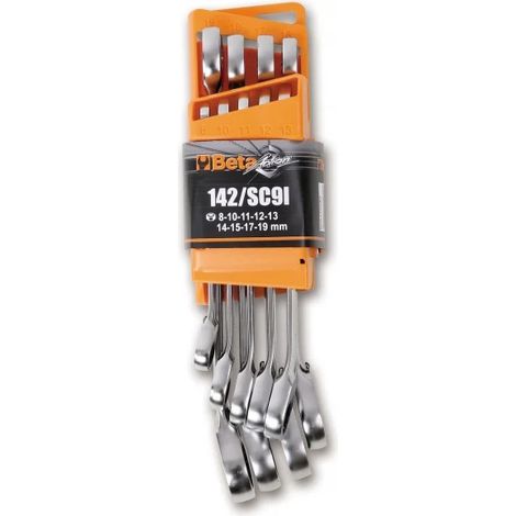 BETA Lot de 9 clés mixtes à cliquet réversible - 142/SC9E - 001420088