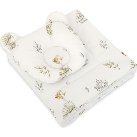 Edredón de osito de peluche con relleno y almohada contorneada - Juego de 2 piezas - Geese (1/4)