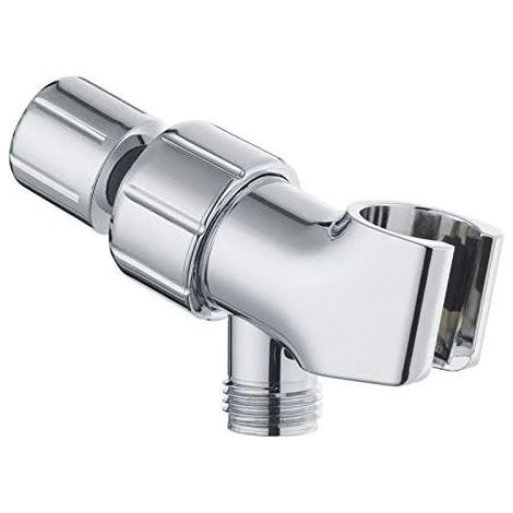 Support de bras de douche réglable, support de douchette, base de montage universelle, séparateur d'eau à trois voies finition chromée (1/5)