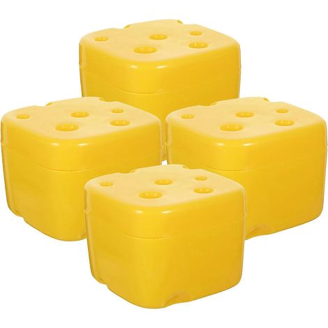 Boîte à fromage en plastique, boîte de rangement pour fromage compatible avec le réfrigérateur, lot de 4 (1/5)