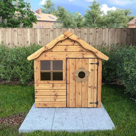 Snug Playhouse - Timber - L125.3 x W140.7 x H138.7 cm - Brown (1/5)