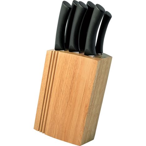 Set di 6 Coltelli Ceppo Rettangolare in legno Eme Love Me