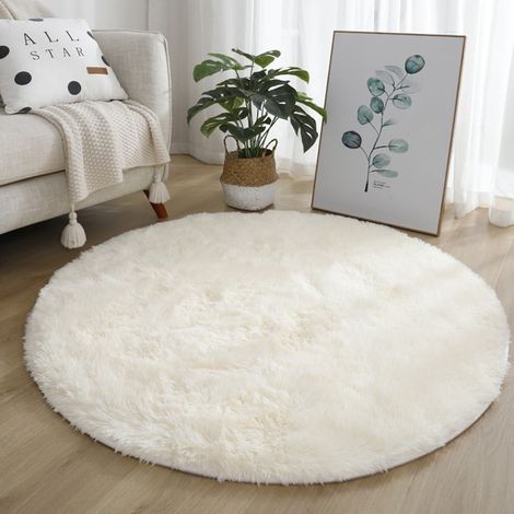 Tapis Rond - Pile Velours 4 cm - Antidérapant - Pour Chambre À Coucher Et Salon - 40 cm 60 cm 80 cm (1/5)