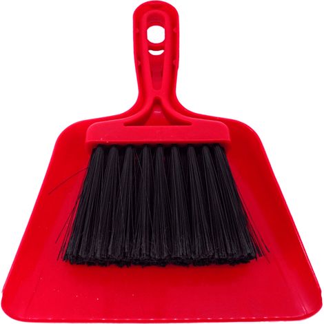 Set de cepillo y recogedor de mano Rojo