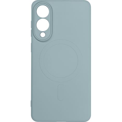 Custodia in silicone liquido con MagSafe per Samsung Galaxy S25 Edge - azzurro