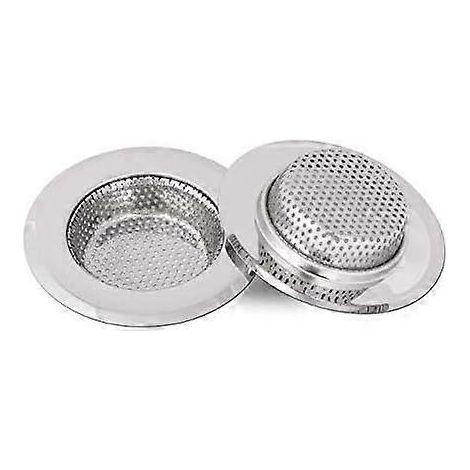 Filtre d'évier de cuisine, filtre d'évier en acier inoxydable, grille d'évier de cuisine, profondeur 18 mm, 2 pièces 7 cm (petit) (1/4)