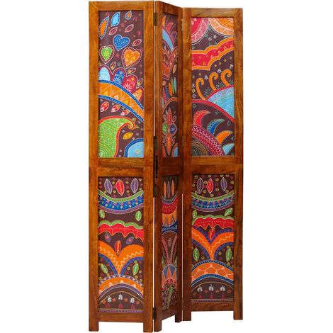 Paravent Marron miel 105 x 1,5 x 180 cm Bois d'Acacia Massif