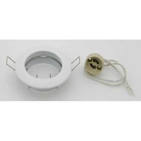 10 x FARETTO INCASSO ORIENTAB P/LED GU10 BIANCO