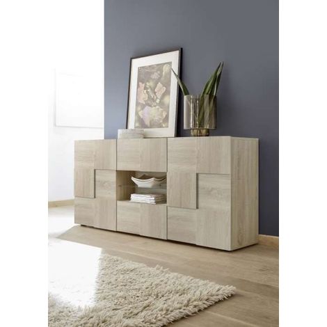 Aparador 2 puertas, 2 nichos y 2 cajones DAMA roble 181 cm
