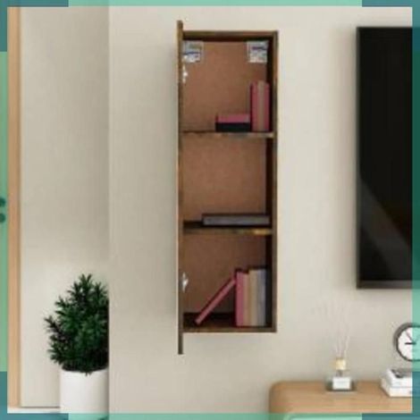 Meubles TV - 815747 - chêne fumé - bois d'ingénierie - 30,5 x 30 x 90 cm (1/5)