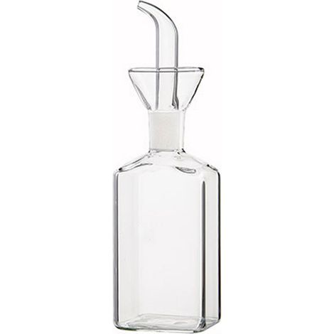 Distributeur d'huile de cuisine en verre anti-gouttes et anti-déversement, idéal pour verser et arroser d'huile d'olive et de liquides. (1/5)