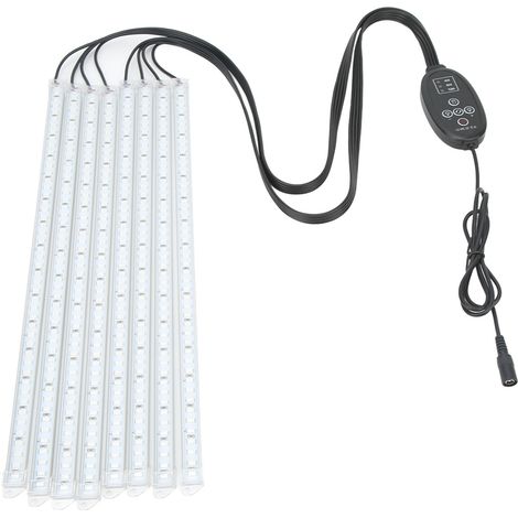LED-Pflanzenlampe mit 8 LED-Streifen, Timer-Dimmfunktion, Rot- und Blaulicht, 100–240 V, EU-Stecker (1/5)