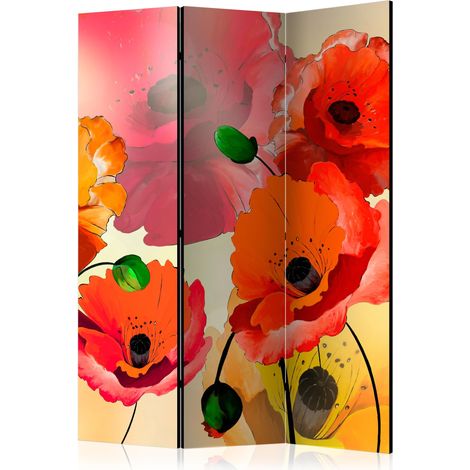 Paravento - Velvet poppies [Room Dividers] - 135x172 (1/4)